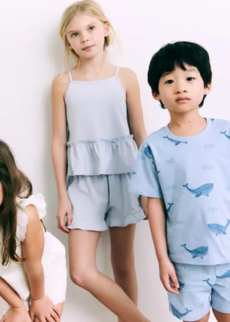 Szorty piżamowe z falbanami Szorty piżamowe z falbanami