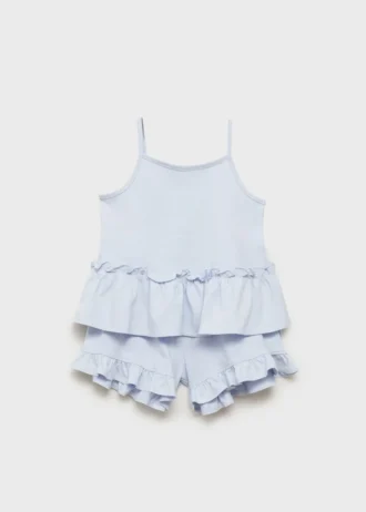 Szorty piżamowe z falbanami Szorty piżamowe z falbanami