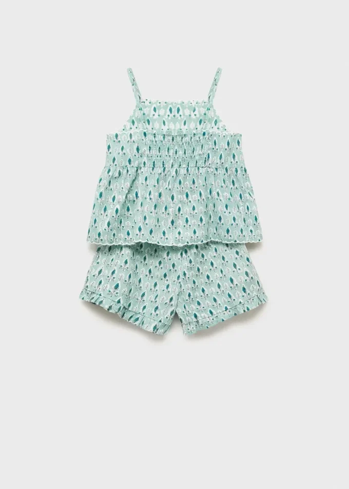 Szorty piżamowe z falbanami Szorty piżamowe z falbanami