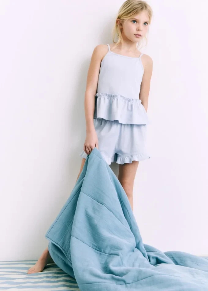 Szorty piżamowe z falbanami Szorty piżamowe z falbanami