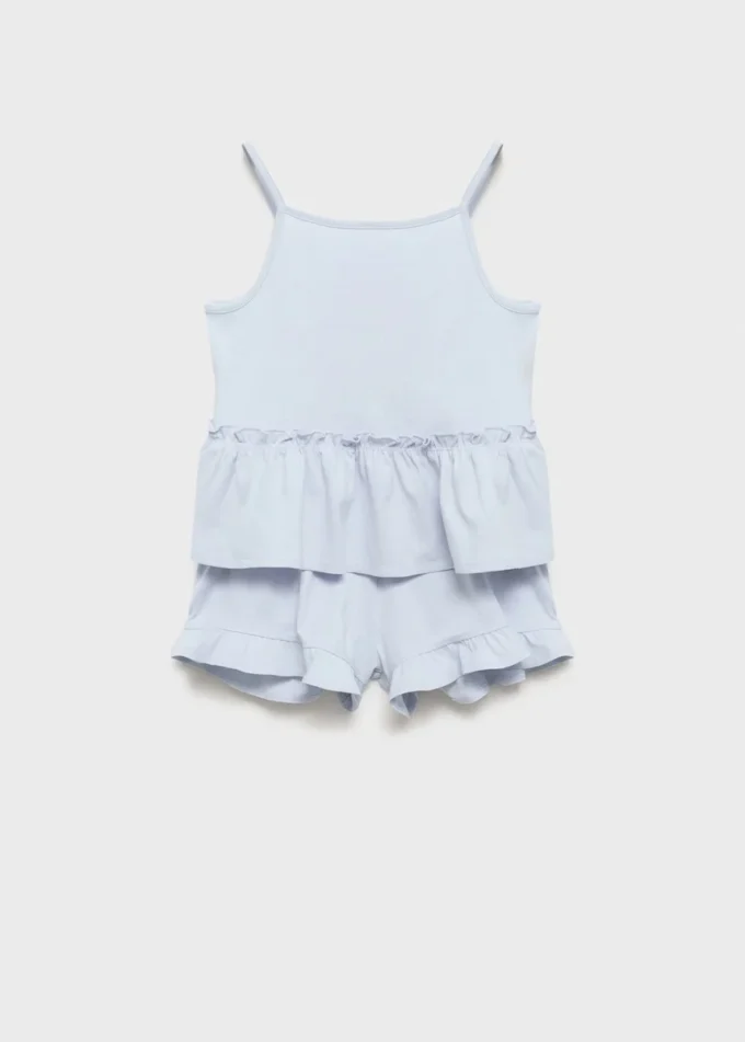 Szorty piżamowe z falbanami Szorty piżamowe z falbanami