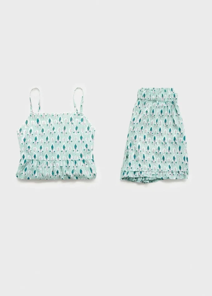 Szorty piżamowe z falbanami Szorty piżamowe z falbanami