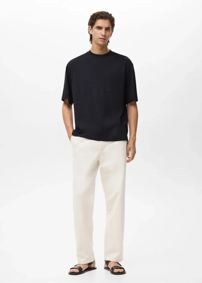 T-shirt 100% bawełna, prosty krój, kieszeń T-shirt 100% bawełna, prosty krój, kieszeń