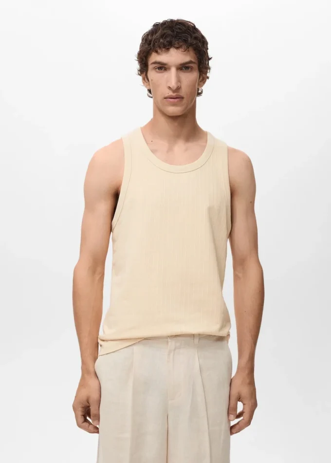 T-shirt w paski z ramiączkami T-shirt w paski z ramiączkami