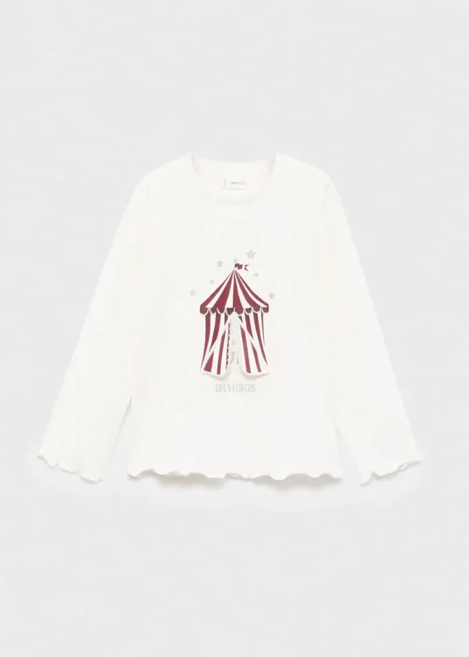 T-shirt z haftowanym brokatem T-shirt z haftowanym brokatem