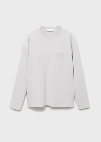 T-shirt z kieszenią i detalami szwów T-shirt z kieszenią i detalami szwów