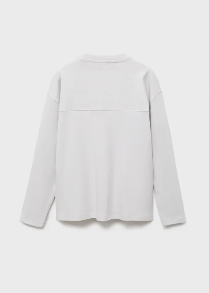 T-shirt z kieszenią i detalami szwów T-shirt z kieszenią i detalami szwów