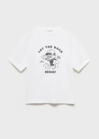 T-shirt z nadrukiem i krótkimi rękawami