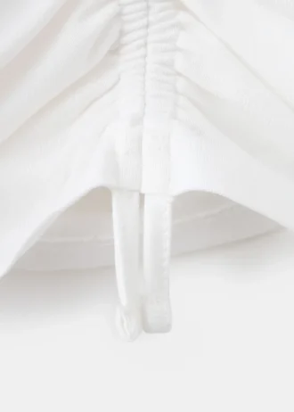 T-shirt z nadrukiem i marszczeniem