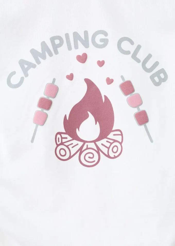 T-shirt z nadrukiem i marszczeniem T-shirt z nadrukiem i marszczeniem