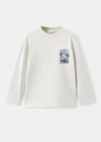 T-shirt z nadrukiem, mieszanka bawełny