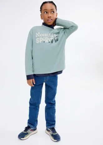 T-shirt z nadrukiem, mieszanka bawełny