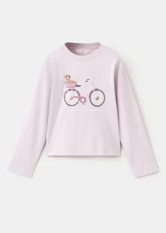 T-shirt z nadrukiem, mieszanka bawełny