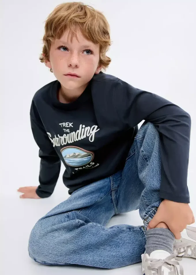 T-shirt z nadrukiem, mieszanka bawełny T-shirt z nadrukiem, mieszanka bawełny