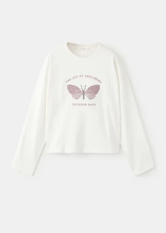 T-shirt z nadrukiem, mieszanka bawełny