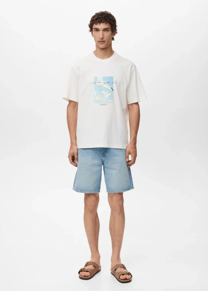 T-shirt z nadrukowaną naszywką T-shirt z nadrukowaną naszywką