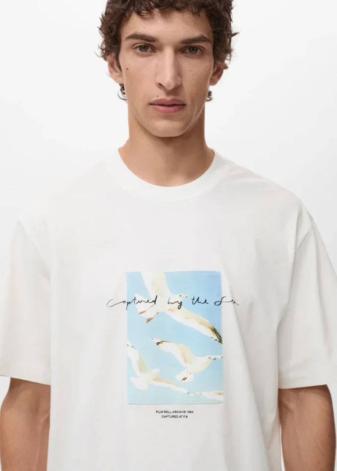 T-shirt z nadrukowaną naszywką T-shirt z nadrukowaną naszywką