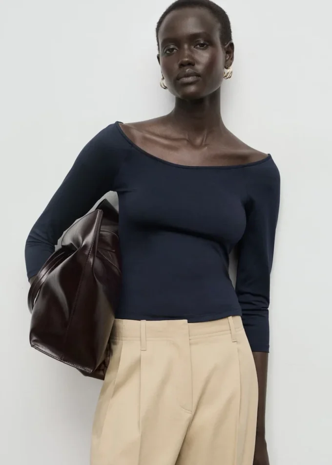 T-shirt z rękawami o długości 3/4 T-shirt z rękawami o długości 3/4