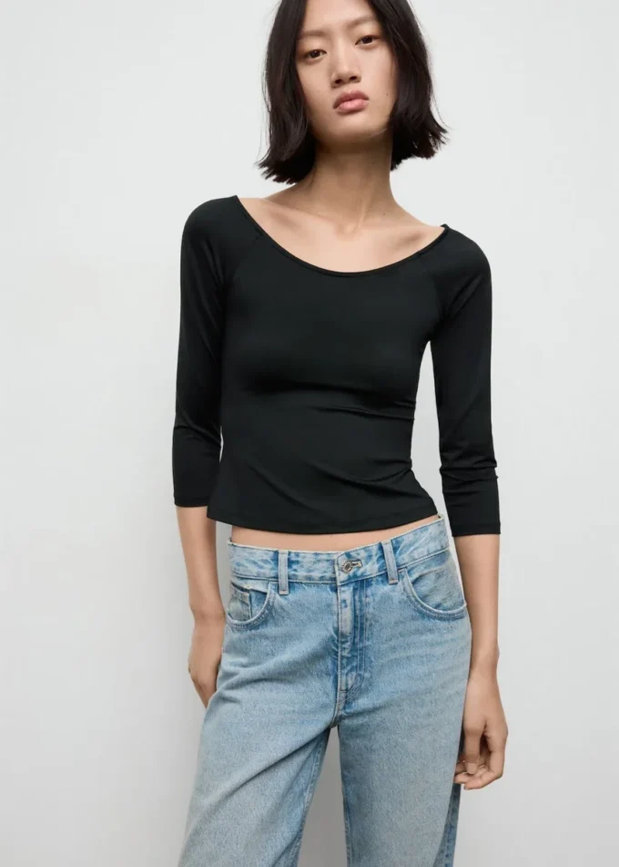 T-shirt z rękawami o długości 3/4 T-shirt z rękawami o długości 3/4