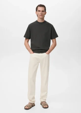 Teksturowana bawełniana koszulka Teksturowana bawełniana koszulka