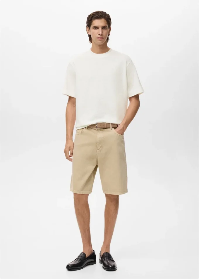 Teksturowana bawełniana koszulka Teksturowana bawełniana koszulka