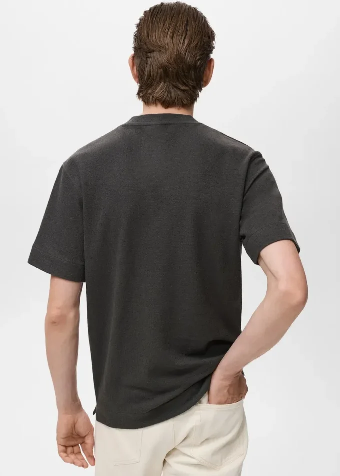 Teksturowana bawełniana koszulka Teksturowana bawełniana koszulka