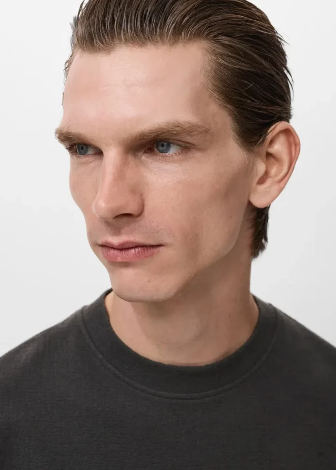 Teksturowana bawełniana koszulka Teksturowana bawełniana koszulka