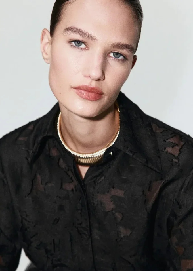 Teksturowana koszula oversize Teksturowana koszula oversize