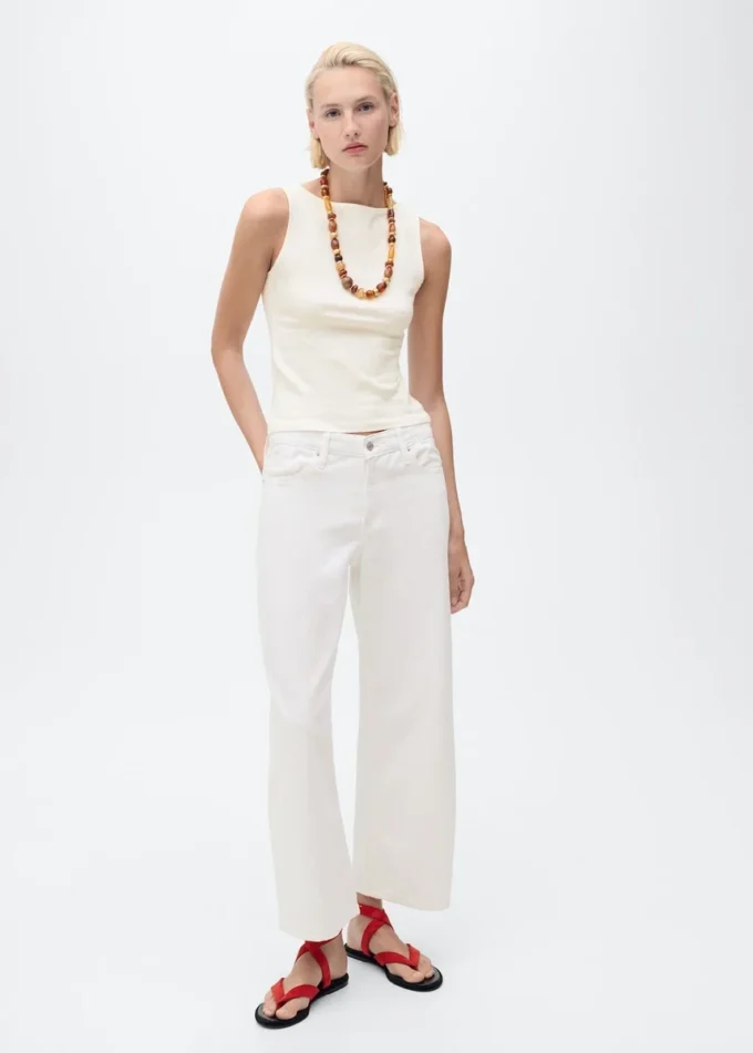 Top bez ramiączek z dekoltem w łódkę Top bez ramiączek z dekoltem w łódkę