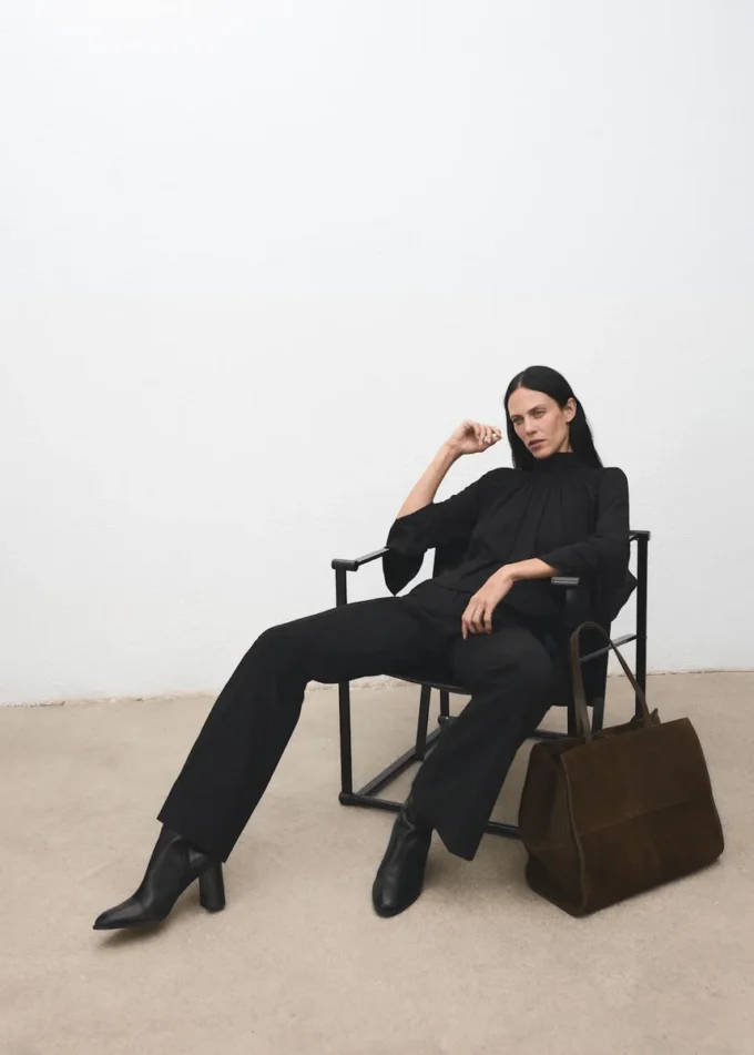 Torba na zakupy z zamszowej skóry Torba na zakupy z zamszowej skóry