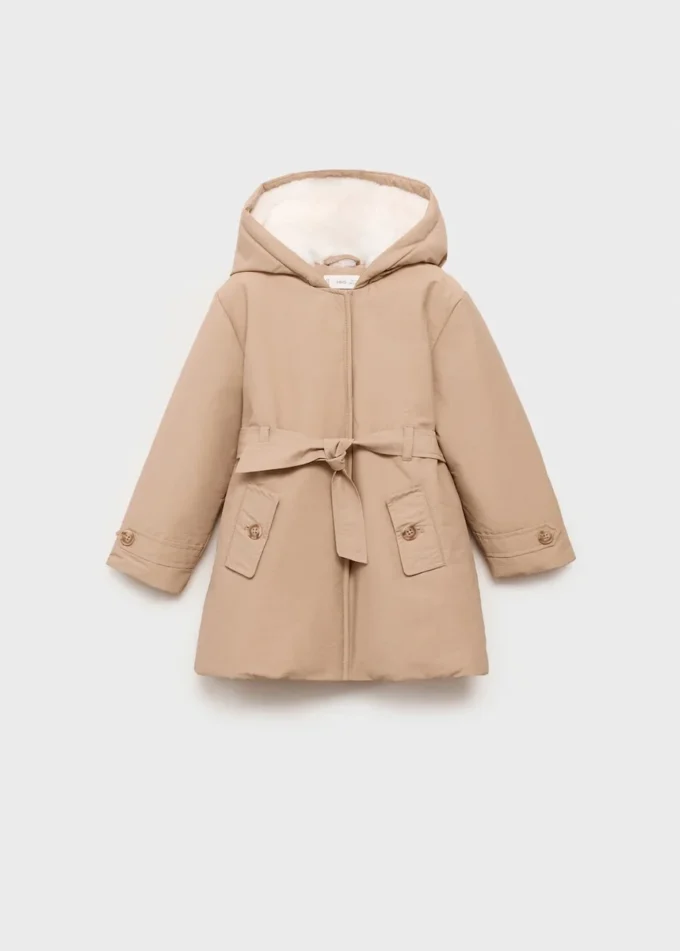 Trencz z futrzaną podszewką Trencz z futrzaną podszewką