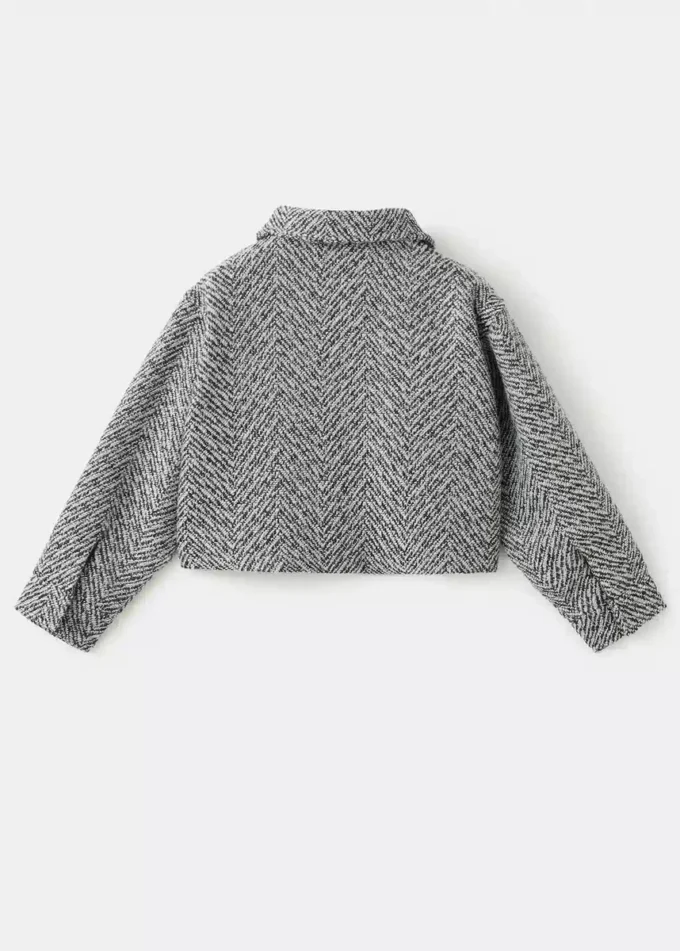 Tweedowa kurtka z lureksowymi detalami