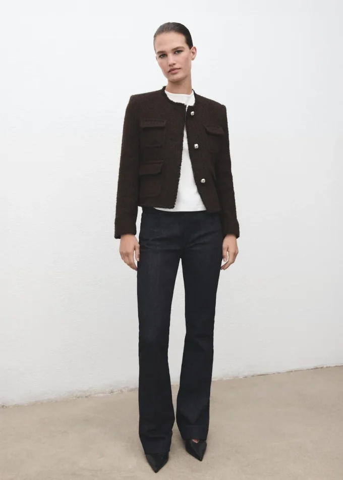 Tweedowa marynarka z postrzępionymi końcami Tweedowa marynarka z postrzępionymi końcami