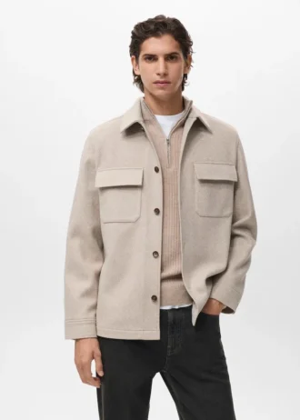 Wełniana koszula z kieszeniami Wełniana koszula z kieszeniami