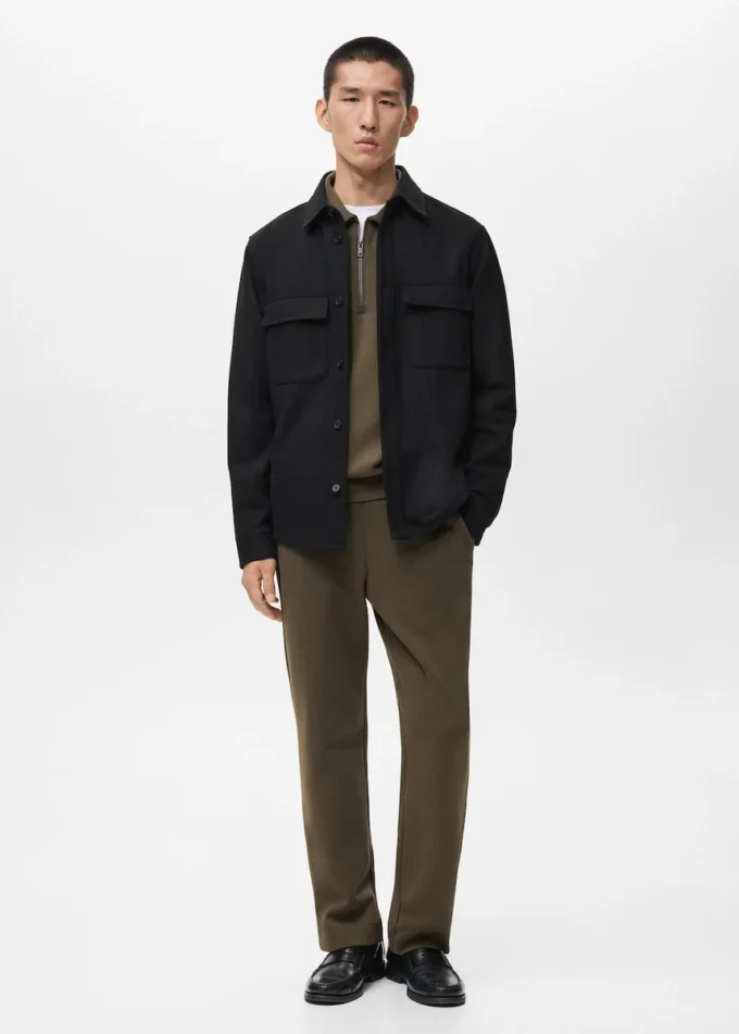 Wełniana koszula z kieszeniami Wełniana koszula z kieszeniami