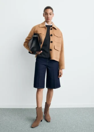 Wełniana kurtka z kieszeniami Wełniana kurtka z kieszeniami