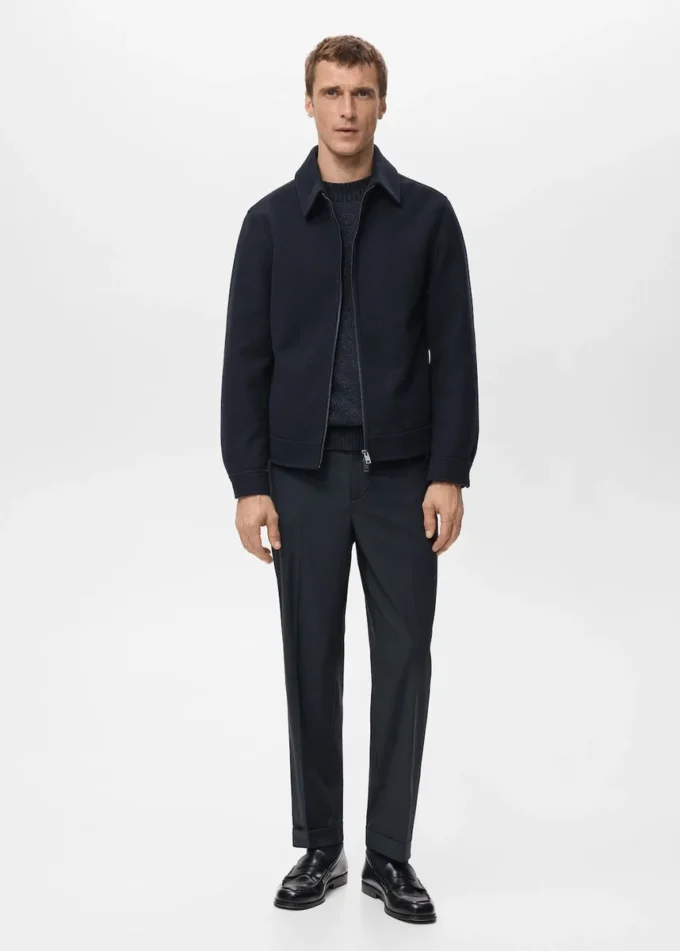 Wełniana kurtka zapinana na zamek błyskawiczny Wełniana kurtka zapinana na zamek błyskawiczny