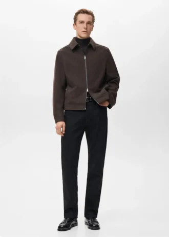 Wełniana kurtka zapinana na zamek błyskawiczny Wełniana kurtka zapinana na zamek błyskawiczny