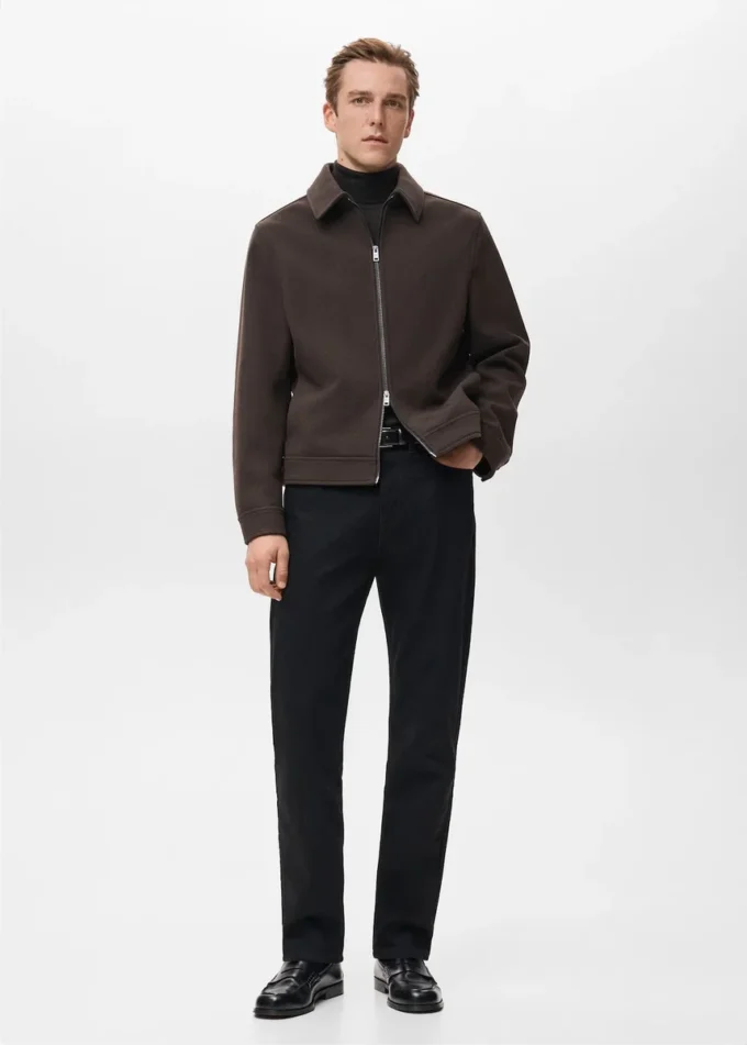 Wełniana kurtka zapinana na zamek błyskawiczny Wełniana kurtka zapinana na zamek błyskawiczny