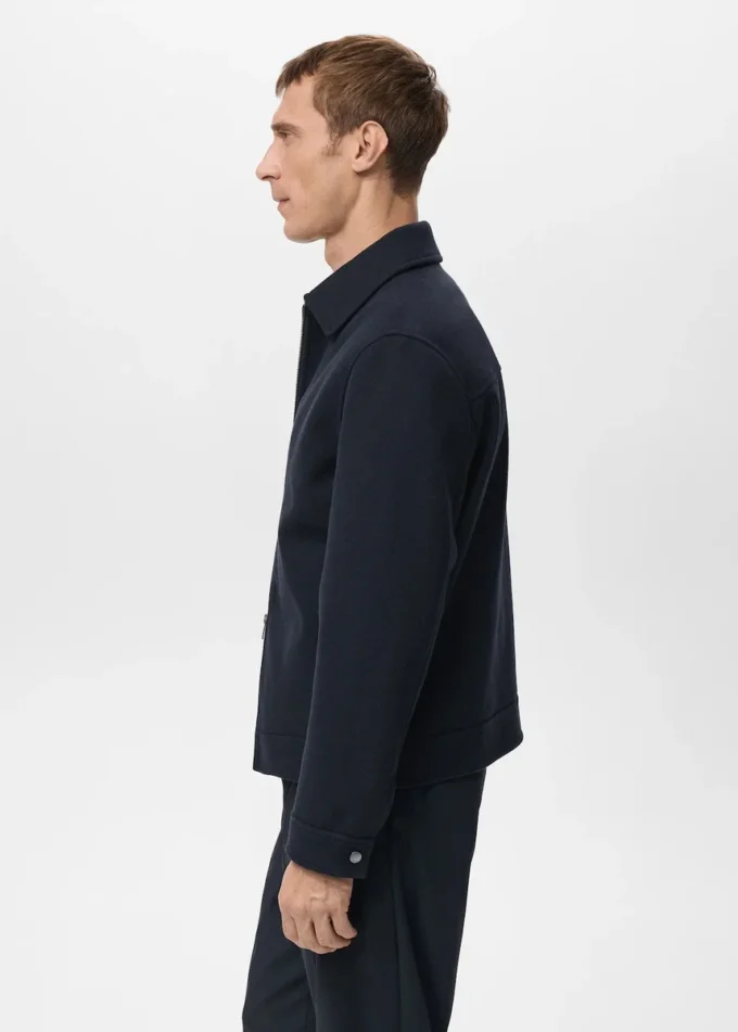 Wełniana kurtka zapinana na zamek błyskawiczny Wełniana kurtka zapinana na zamek błyskawiczny