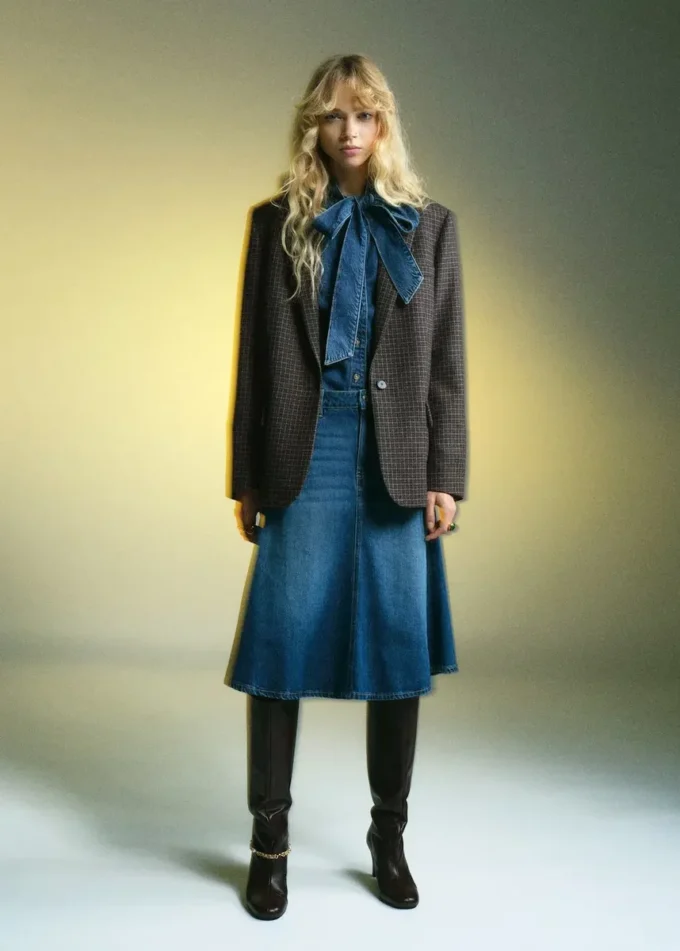 Wełniana marynarka w kratę Wełniana marynarka w kratę