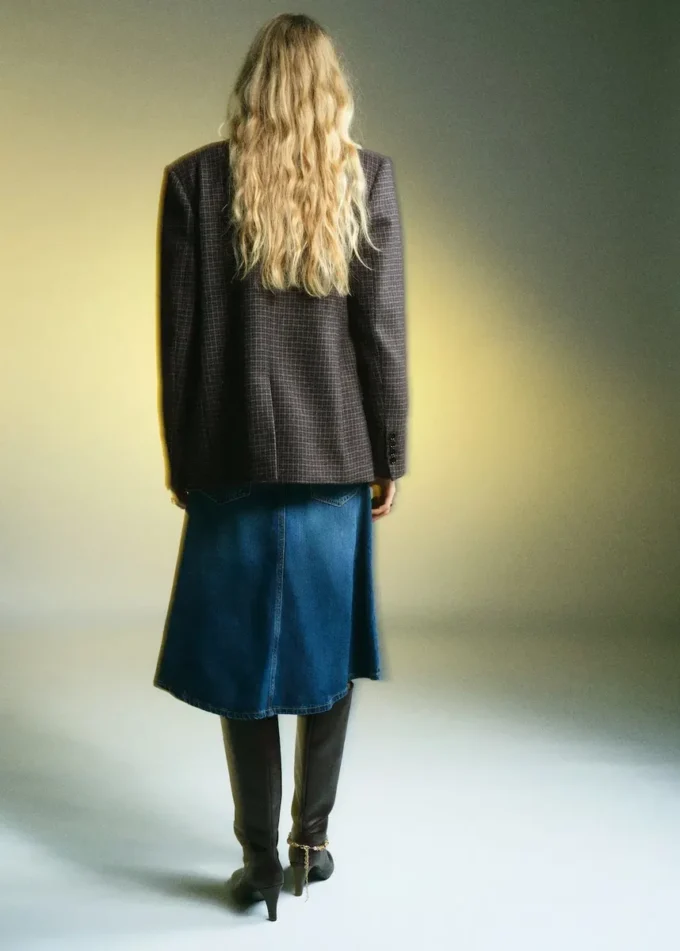 Wełniana marynarka w kratę Wełniana marynarka w kratę