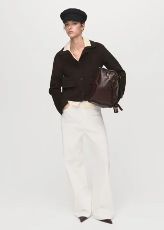 Wełniana marynarka z guzikami