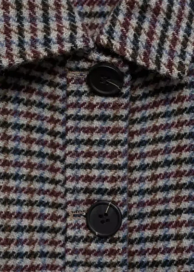 Wełniany płaszcz z tweedu Wełniany płaszcz z tweedu