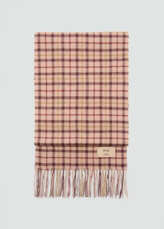 Wełniany szalik w kratę