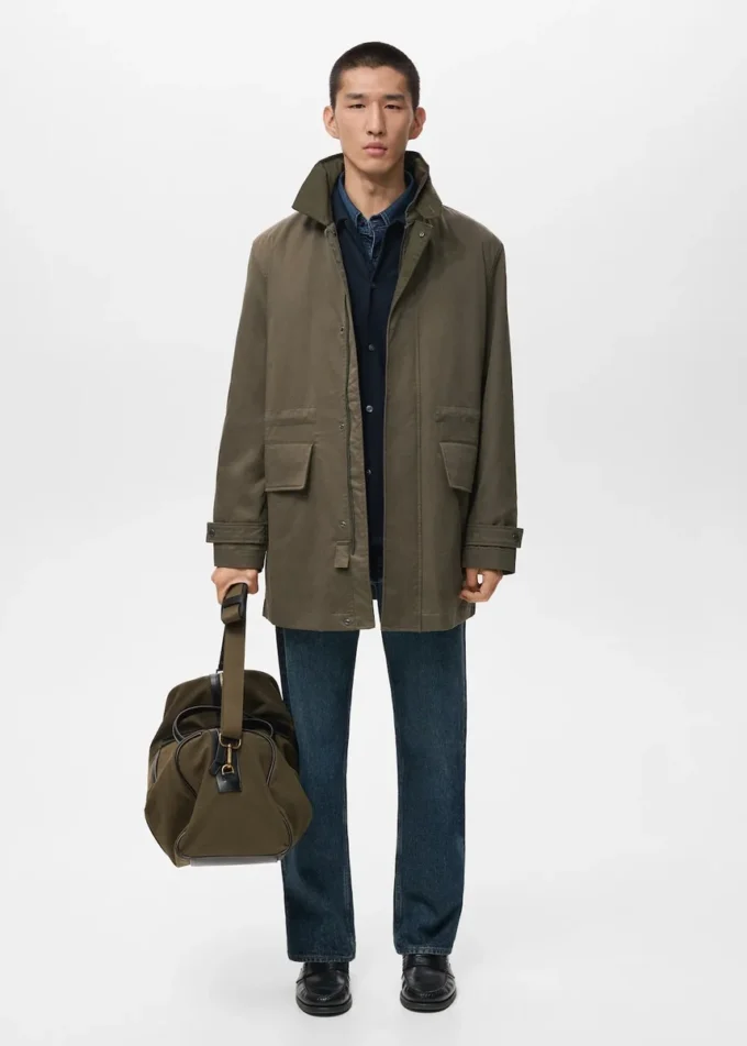 Wodoodporna bawełniana kurtka z kieszeniami Wodoodporna bawełniana kurtka z kieszeniami