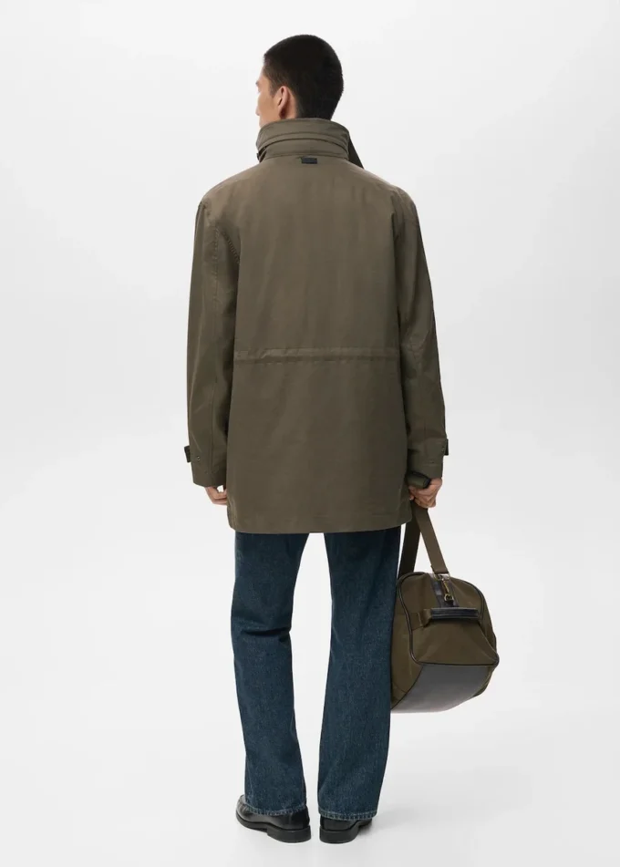 Wodoodporna bawełniana kurtka z kieszeniami Wodoodporna bawełniana kurtka z kieszeniami