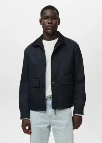 Wodoodporna kurtka z kołnierzem z sztruksu