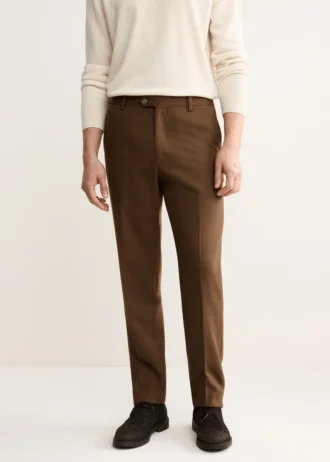 Włoskie wełniane spodnie z flaneli Włoskie wełniane spodnie z flaneli