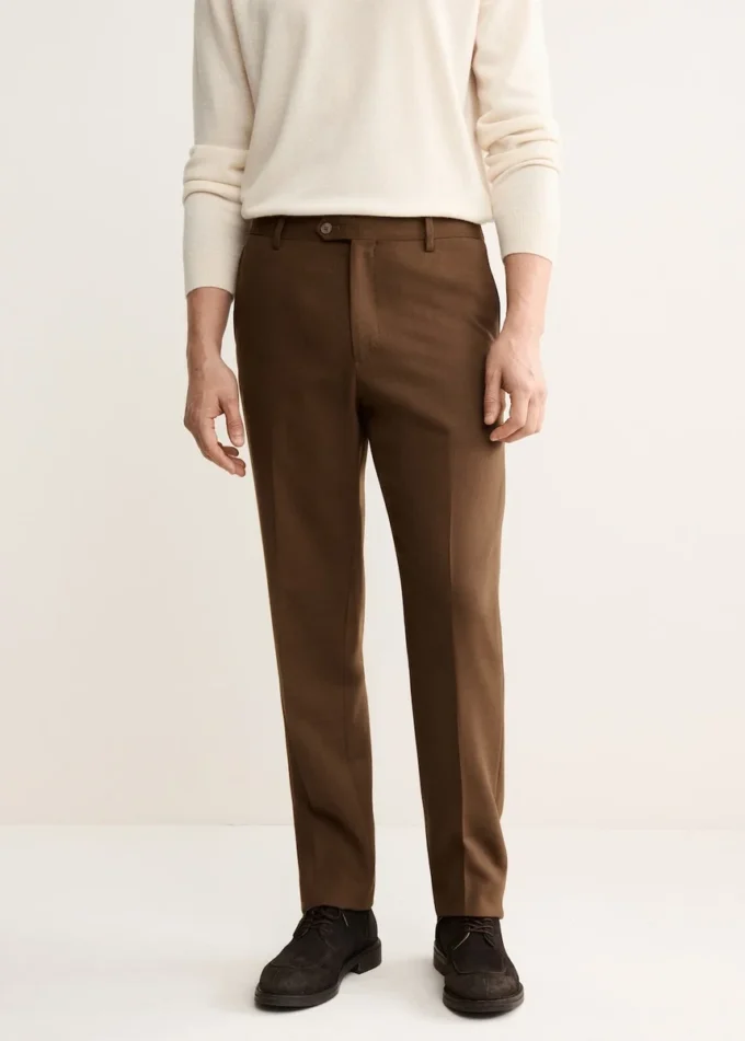 Włoskie wełniane spodnie z flaneli Włoskie wełniane spodnie z flaneli